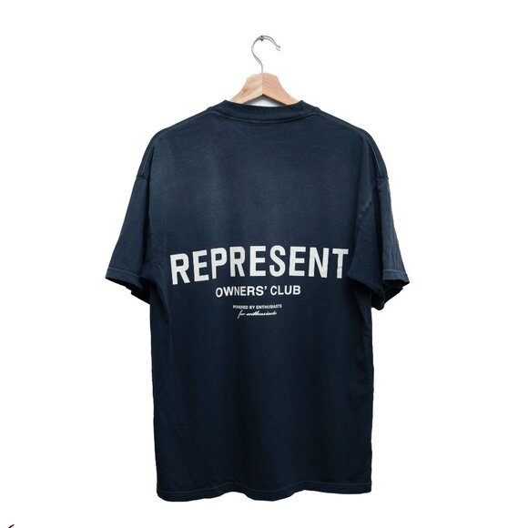 Represent Owners' Club T-shirt in Midnight Navy Blue (Oversized Fit) - Picture 6 of 7